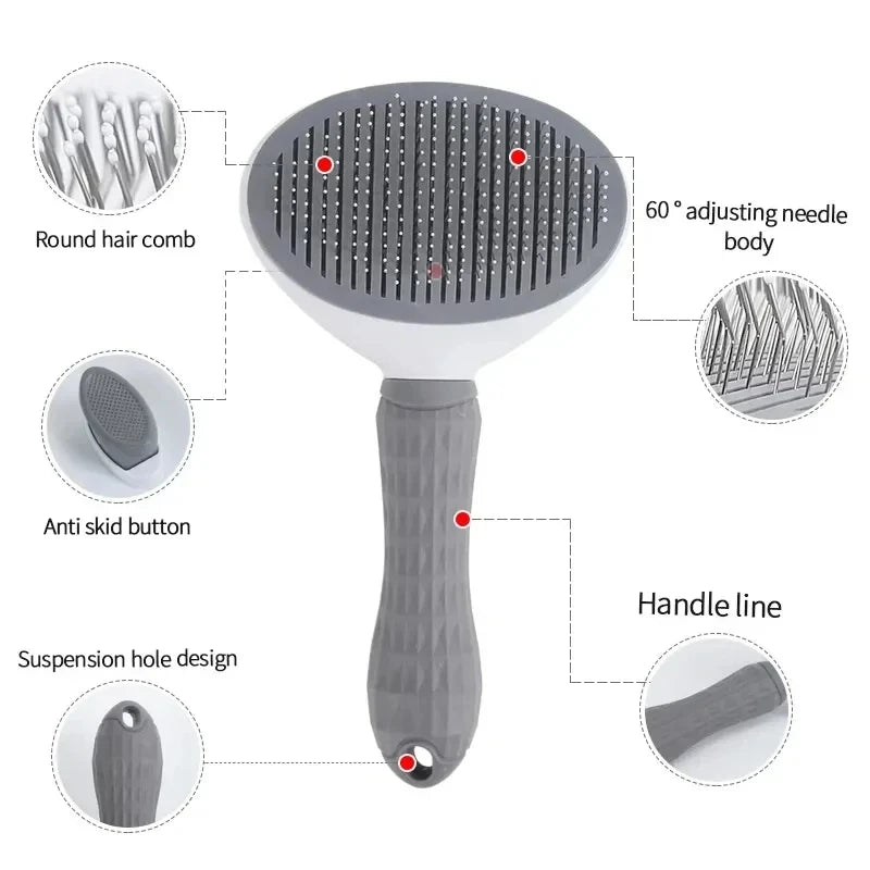 Pet Hair Removal Brush – Gentle Grooming for Dogs & Cats
