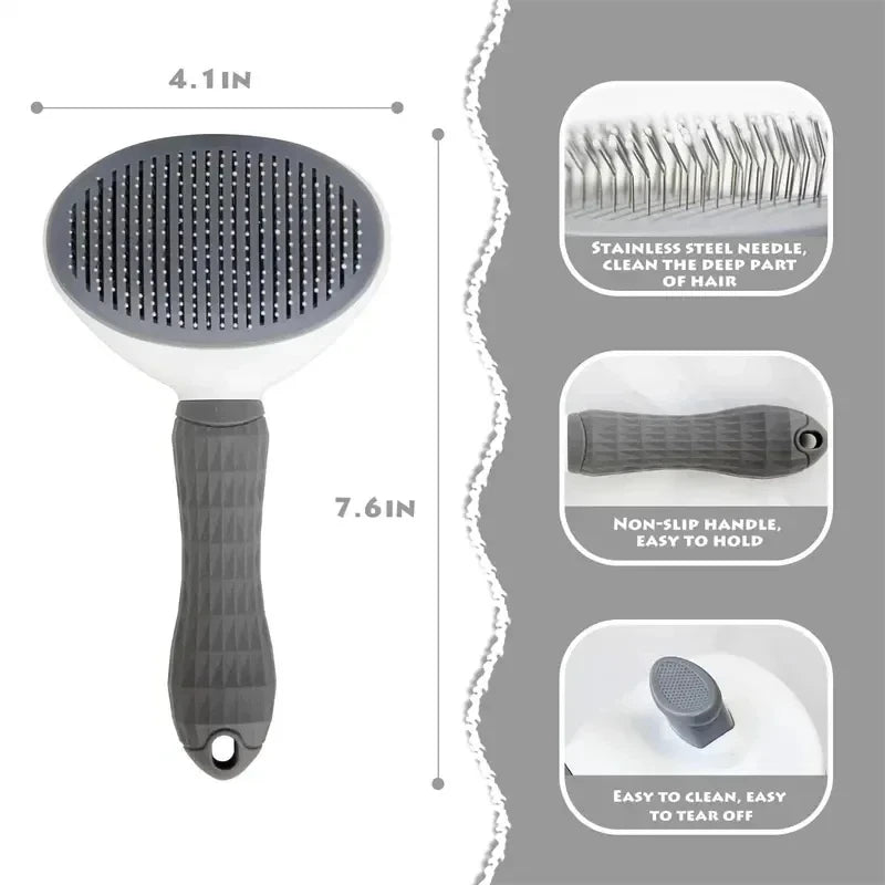 Pet Hair Removal Brush – Gentle Grooming for Dogs & Cats